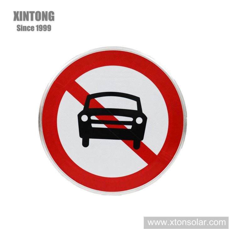 Aluminijasto rdeče okroglo prometno znamenje